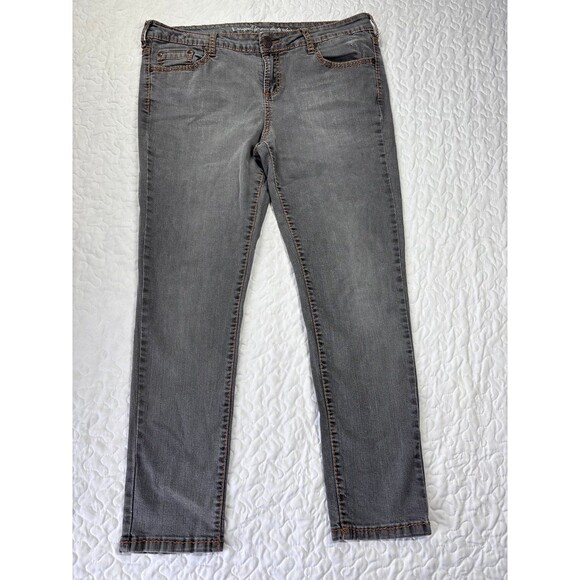 I Jeans by Buffalo Grey Wash Denim Distressed Skinny Jeans size 14 - Picture 1 of 7